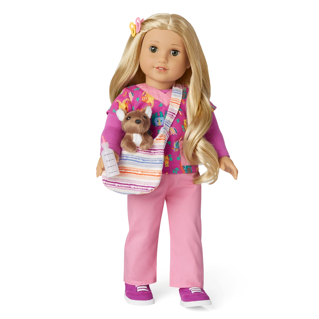 American Girl Kira’s™ Wildlife Care Outfit & Wallaby Care Set Ages 8+ 3 American Girl Kira’s™ Wildlife Care Outfit & Wallaby Care Set Ages 8+