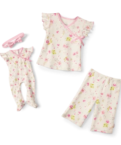 American Girl Beautiful Blooms Pajamas For Little Girls & Bitty Baby® Dolls Ages 18m+