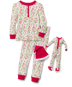 American Girl Hearts & Pines Holiday PJs For Little Girls & WellieWishers Dolls Ages 4+