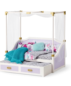 American Girl Sleepover Shop Room For Two Trundle Bed & Nightstand