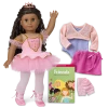 American Girl Ages 6+ Sparkling Ballerina Doll & Outfit Set: Curly Black-Brown Hair, Brown Eyes