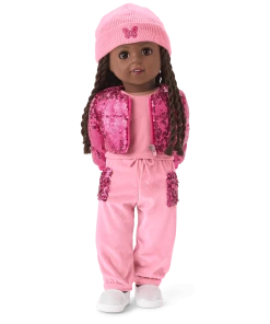 American Girl Makena’s™ Pink Puffer & Joggers Outfit For 18-inch Dolls Ages 8+
