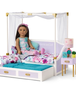 American Girl Sleepover Shop Room For Two Trundle Bed & Nightstand