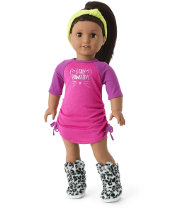 American Girl Ages 6+ Snow Leopard Booties For 18-inch Dolls