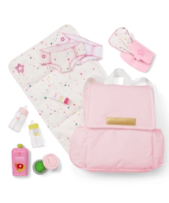 American Girl Bitty Baby® Doll #6 In Pretty Pink + Bunny, Book & Diaper Bag