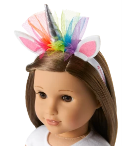 American Girl Ages 6+ Rainbow Unicorn Headbands For Girls And 18-Inch Dolls
