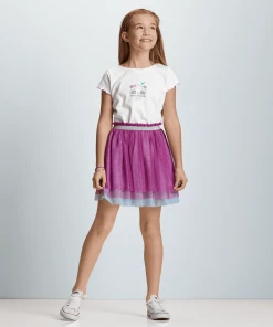 American Girl Cute At Heart Tee & Colorful Ruffles Tiered Skirt Outfit For Girls