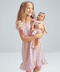 Ages 6+ American Girl® X LoveShackFancy Floral Flutter Outfit Bundle For Girls & 18-inch Dolls