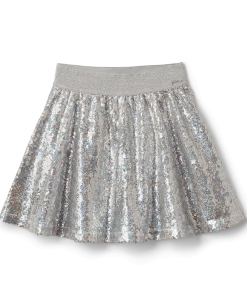 American Girl Snow Pretty Top For Girls & Silver Sparkle Skirt Outfit For Girls Ages 6+