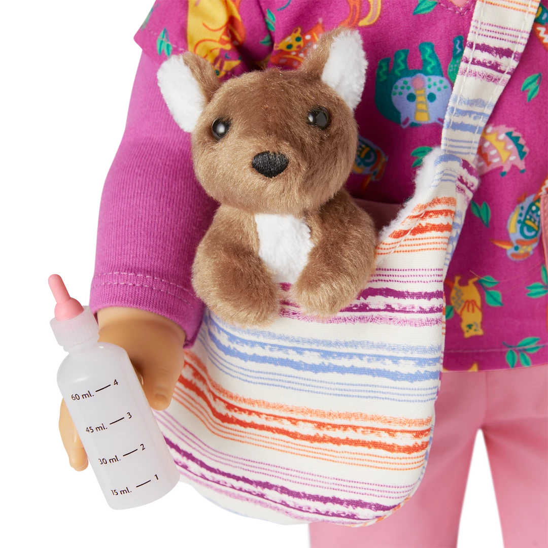 American Girl Kira’s™ Wildlife Care Outfit & Wallaby Care Set Ages 8+ 11 American Girl Kira’s™ Wildlife Care Outfit & Wallaby Care Set Ages 8+