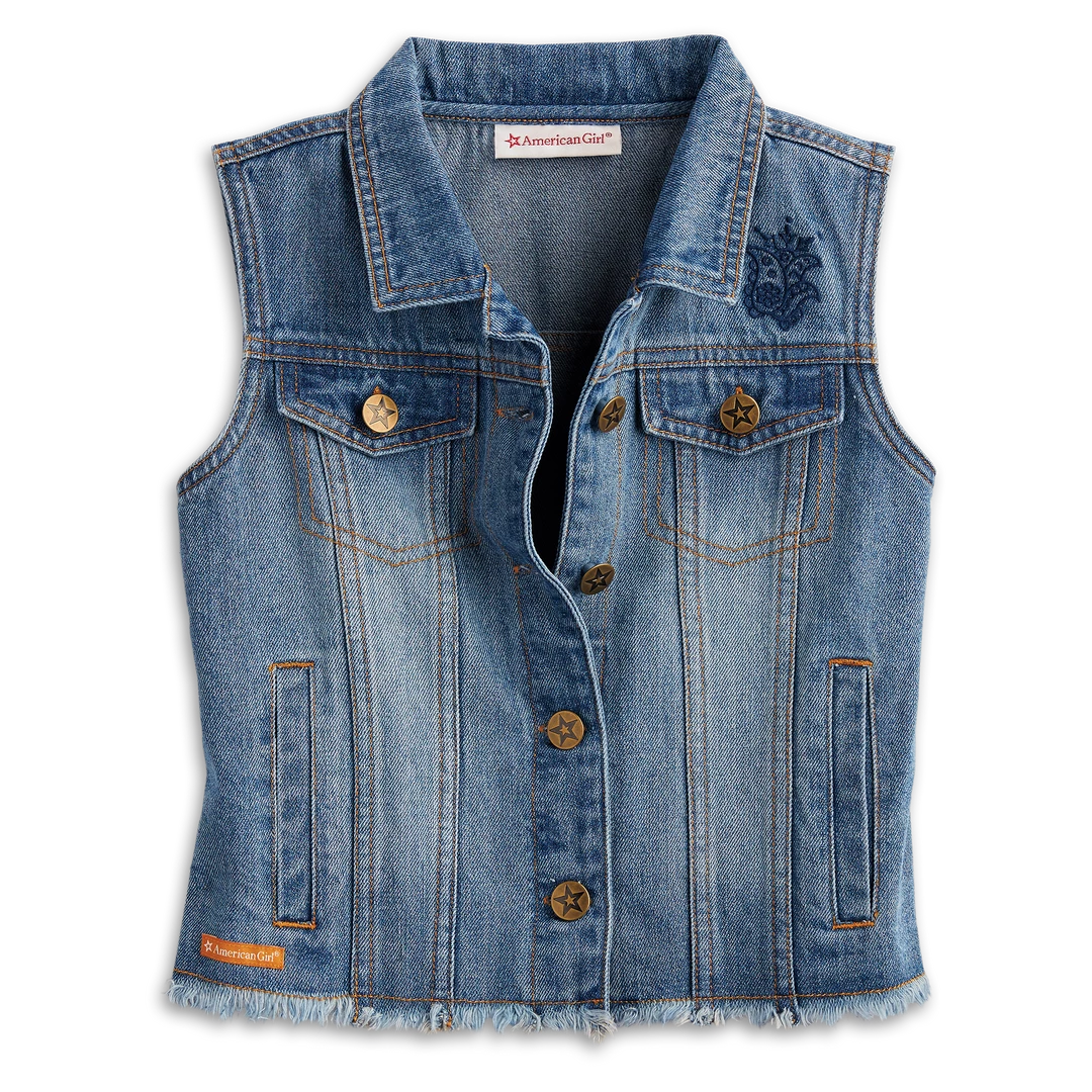 American Girl Ages 8+ Denim Vest For Girls 3 American Girl Ages 8+ Denim Vest For Girls