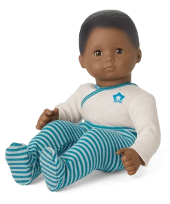 American Girl Bitty Baby® Doll #1 In Soft Blue + Bear, Book & Diaper Bag