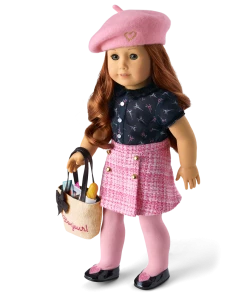 American Girl World Traveler In France & French Souvenir Set For 18-inch Dolls Ages 6+