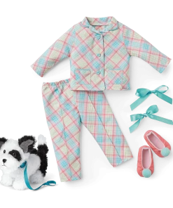American Girl Melody’s™ Plaid Pajamas & Dog