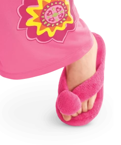American Girl Fuzzy Fuchsia Slippers For Girls