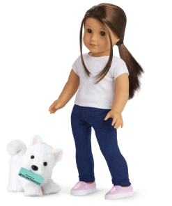 American Girl Coconut Chip™ Dog For 18-inch Dolls & Fancy Pet Fashion Accessories