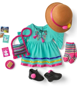 American Girl World Traveler In Peru & Peruvian Souvenir Set For 18-inch Dolls