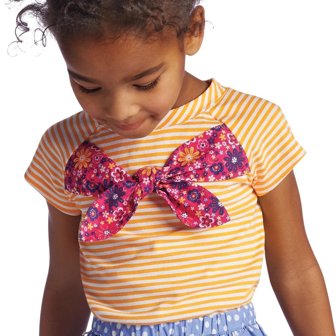 American Girl Bow-tiful Blooms Tee For Girls 4 American Girl Bow-tiful Blooms Tee For Girls