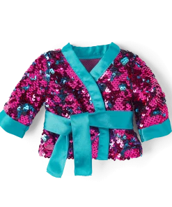 American Girl Ages 6+ Sparkling Sequins Kimono & I Heart Jeans Outfit For 18-inch Dolls