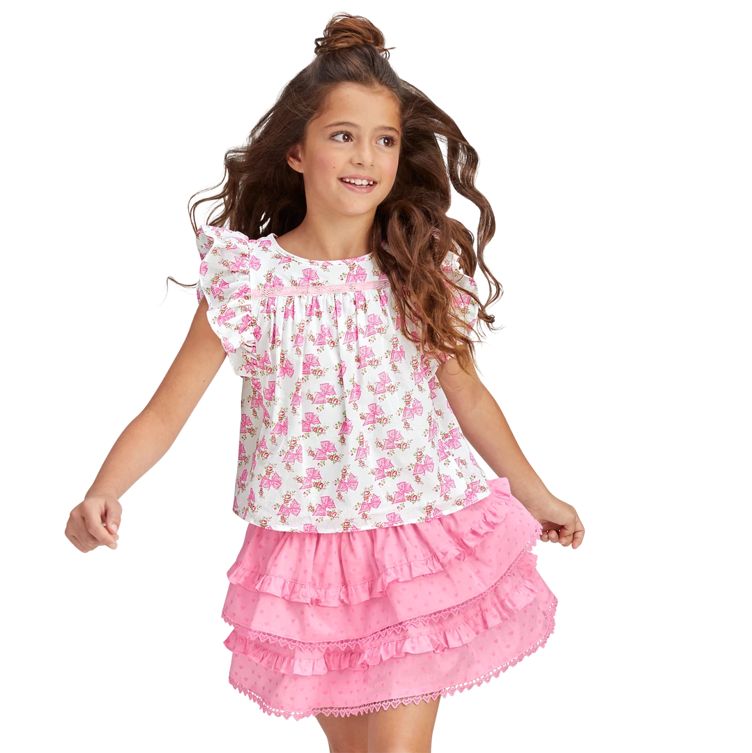 American Girl® X LoveShackFancy Fancy Flutter Top For Girls 3 American Girl® X LoveShackFancy Fancy Flutter Top For Girls