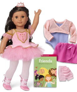 American Girl Sparkling Ballerina Doll & Outfit Set: Curly Dark-Brown Hair, Brown Eyes Ages 6+