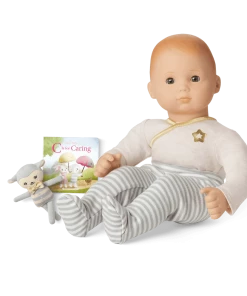 American Girl Bitty Baby® Doll #6 In Cloud Gray + Lamb Friend & Board Book