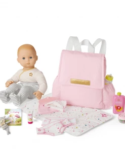 American Girl Bitty Baby® Doll #3 In Cloud Gray + Lamb, Book & Diaper Bag All Dolls