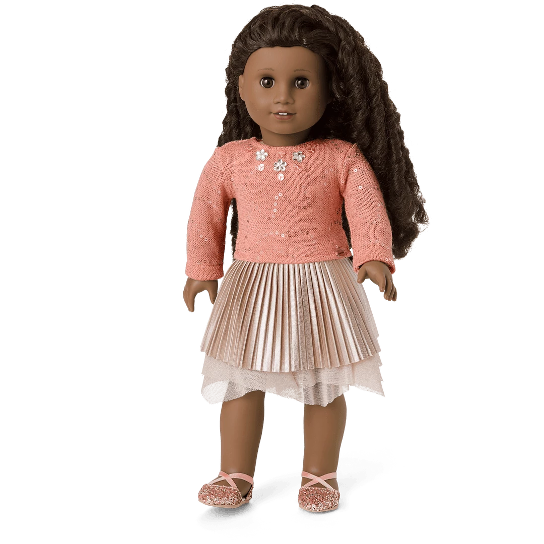 American Girl Ages 6+ Frosty Frills™ Sparkle Sweater For 18-inch Dolls 4 American Girl Ages 6+ Frosty Frills™ Sparkle Sweater For 18-inch Dolls