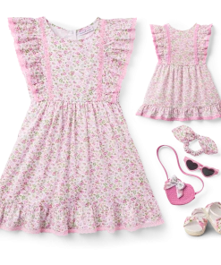 Ages 6+ American Girl® X LoveShackFancy Floral Flutter Outfit Bundle For Girls & 18-inch Dolls