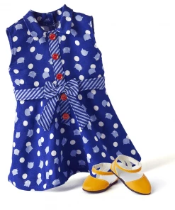 American Girl Snow Pretty Top For Girls & Silver Sparkle Skirt Outfit For Girls Ages 6+