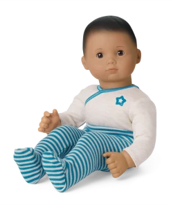 American Girl All Dolls Bitty Baby® Doll #5 In Soft Blue + Bear, Book & Diaper Bag