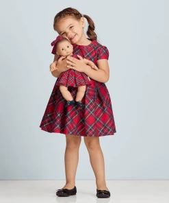 American Girl Ages 18m+ Pretty Plaid Christmas Dress For Bitty Baby® Dolls & Little Girls