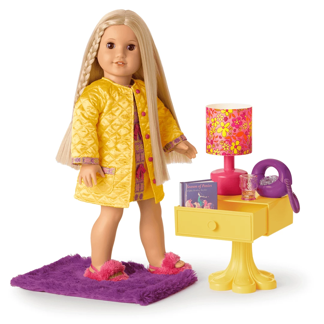 American Girl Sleepover Shop Julie’s™ Bedside Table & Shag Rug 4 American Girl Sleepover Shop Julie’s™ Bedside Table & Shag Rug