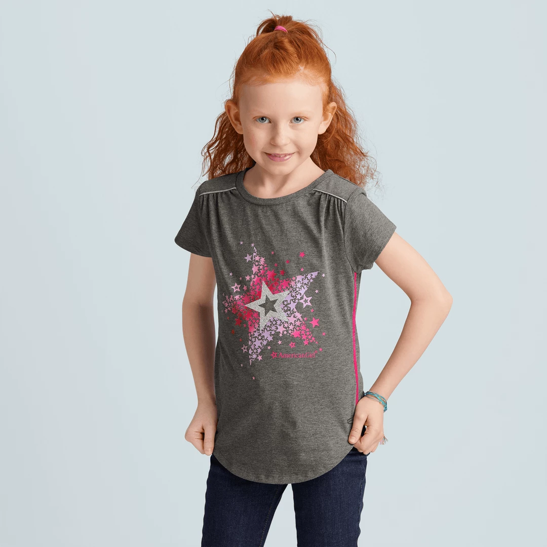 American Girl Star Bright Tee For Girls Ages 8+ 4 American Girl Star Bright Tee For Girls Ages 8+