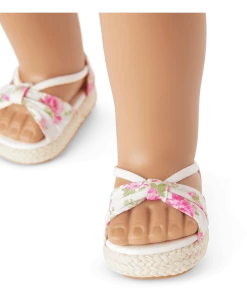 Ages 6+ American Girl® X LoveShackFancy Garden Party Sandals For 18-inch Dolls