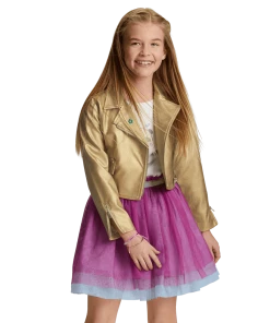 American Girl Gold Moto Jacket For Girls