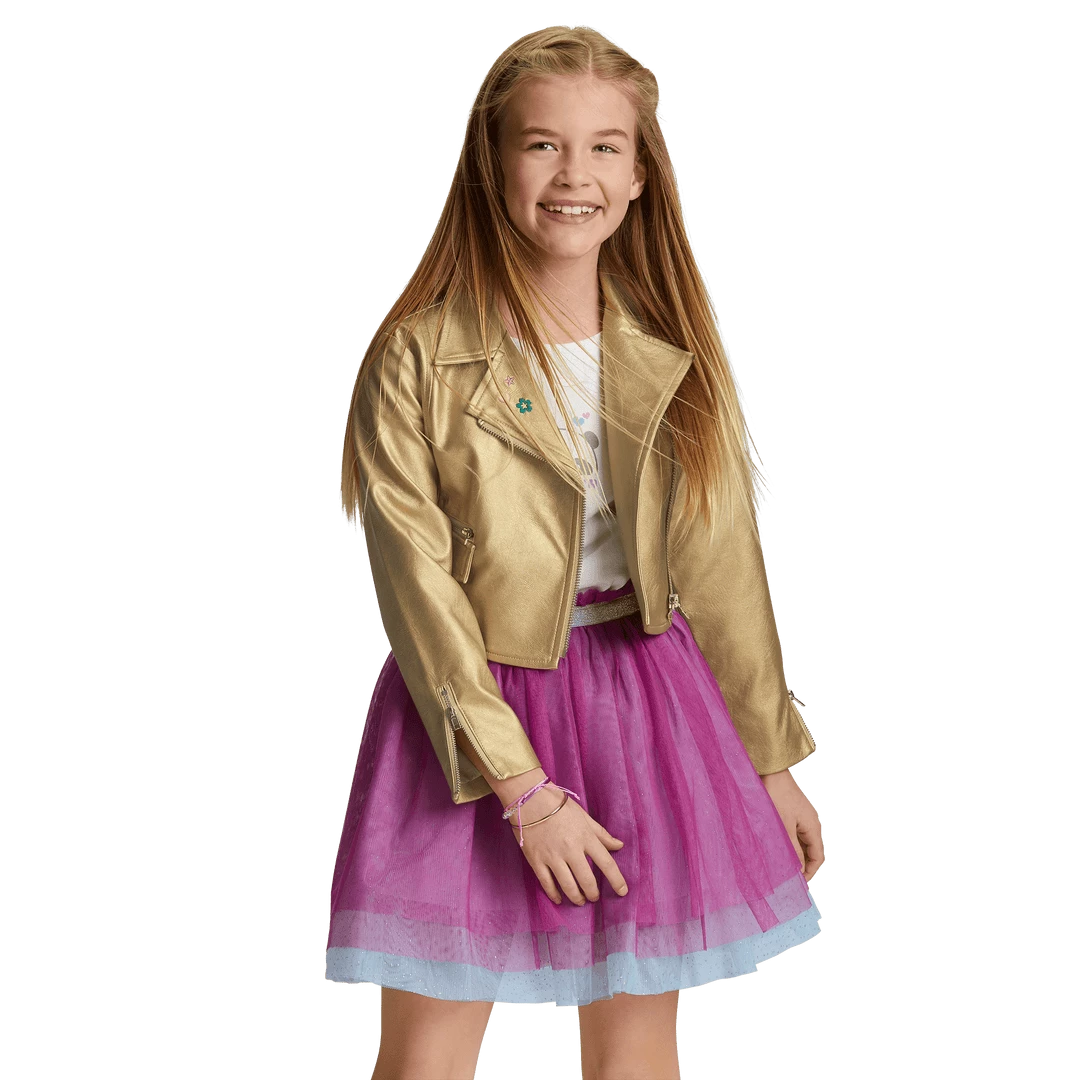 American Girl Gold Moto Jacket For Girls 3 American Girl Gold Moto Jacket For Girls