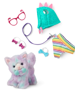 American Girl Ages 6+ Purrpley Pink Kitty Cat For 18-inch Dolls & Fancy Pet Fashion Accessories