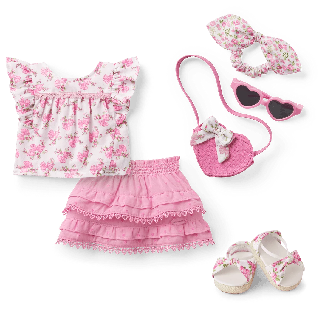 Ages 6+ American Girl® X LoveShackFancy Fancy Flutter Top Outfit Bundle For 18-inch Dolls 5 Ages 6+ American Girl® X LoveShackFancy Fancy Flutter Top Outfit Bundle For 18-inch Dolls