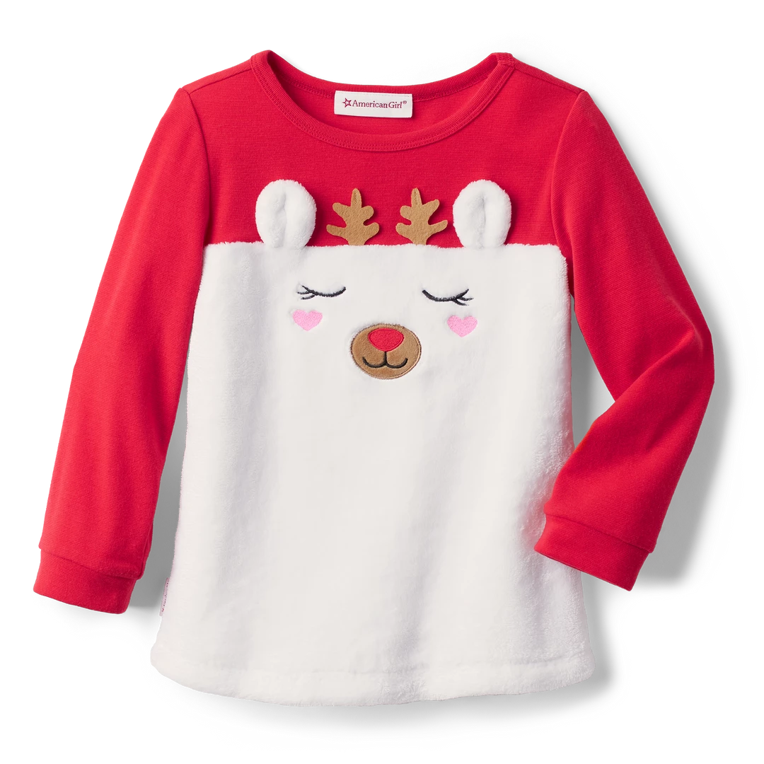 American Girl Reindeer PJ Top & Pants For Little Girls Girl Pajamas 7 American Girl Reindeer PJ Top & Pants For Little Girls Girl Pajamas
