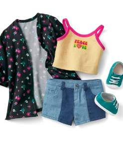 American Girl Ages 8+ Evette’s™ Floral Duster & Denim Outfit For 18-inch Dolls