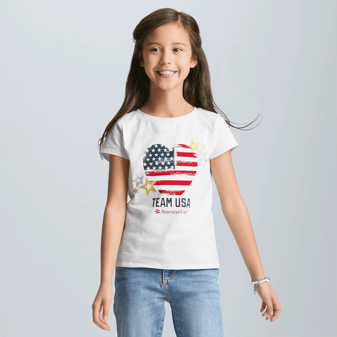 American Girl Team USA T-Shirt For Girls & 18-inch Dolls 5 American Girl Team USA T-Shirt For Girls & 18-inch Dolls