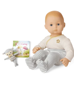 American Girl Ages 18m+ Bitty Baby® Doll #3 In Cloud Gray + Lamb Friend & Board Book