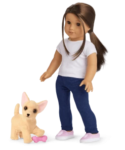 American Girl Barker Posey™ Dog For 18-inch Dolls & Fancy Pet Fashion Accessories