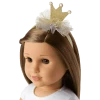 American Girl Gold Glitter Crown Headband For 18-inch Dolls