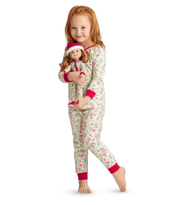 American Girl Hearts & Pines Holiday PJs For Little Girls & WellieWishers Dolls Ages 4+