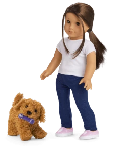 American Girl Daffodil Doodle™ Dog For 18-inch Dolls & Fancy Pet Fashion Accessories