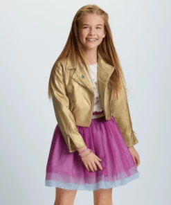 American Girl Gold Moto Jacket For Girls