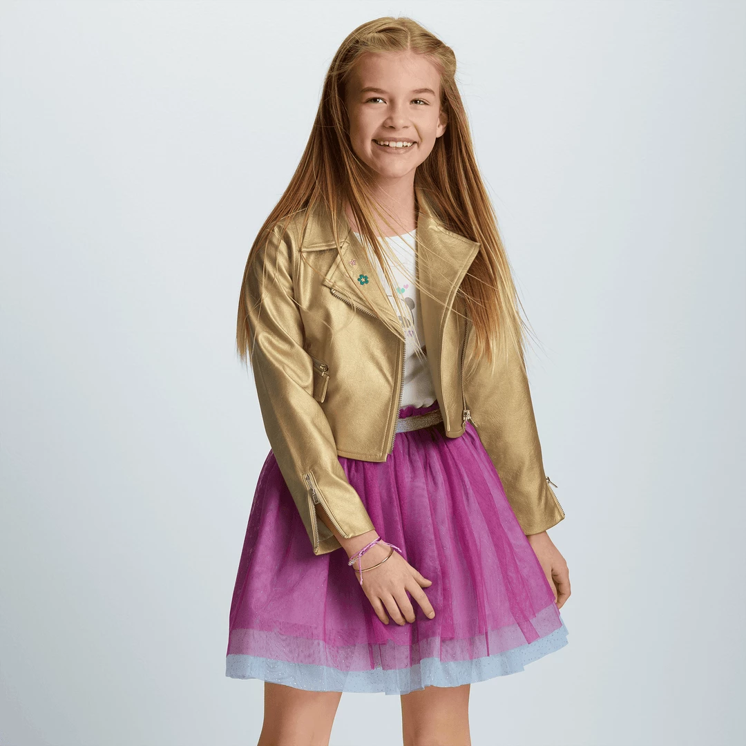 American Girl Gold Moto Jacket For Girls 4 American Girl Gold Moto Jacket For Girls