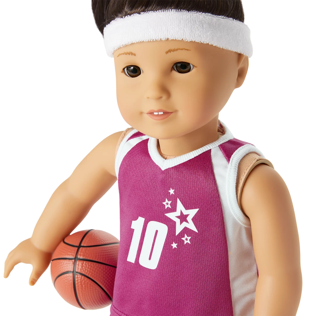 American Girl Shoot For The Stars Basketball Outfit For 18-inch Dolls Ages 6+ 6 American Girl Shoot For The Stars Basketball Outfit For 18-inch Dolls Ages 6+
